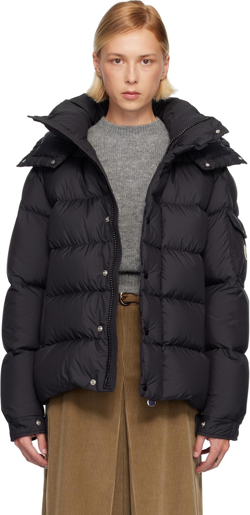 Black Maya 70 Hooded Short Down Jacket by MONCLER