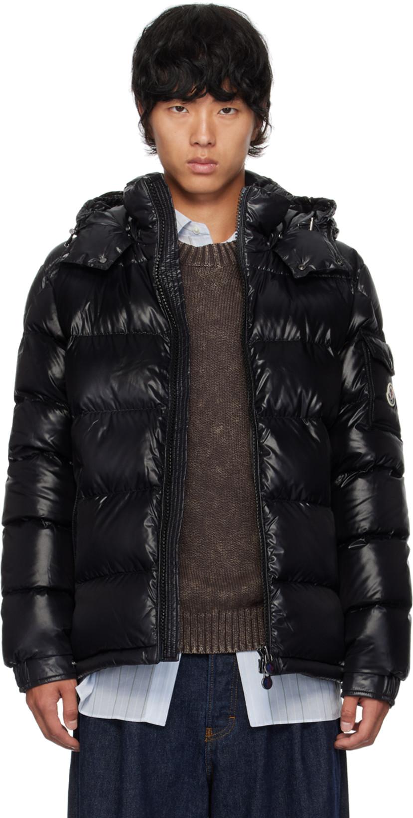 Black Moncler Maya Down Jacket by MONCLER