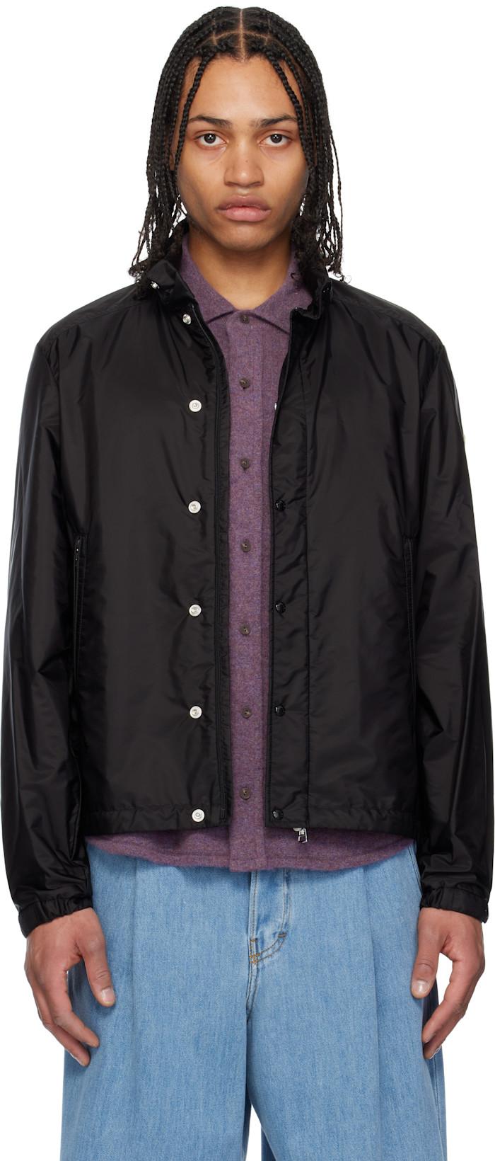 Black Montriond Hooded Windbreaker Jacket by MONCLER