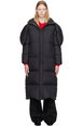 Black Ornement Hooded Long Down Jacket by MONCLER Black Ornement Hooded Long Down Jacket by MONCLER