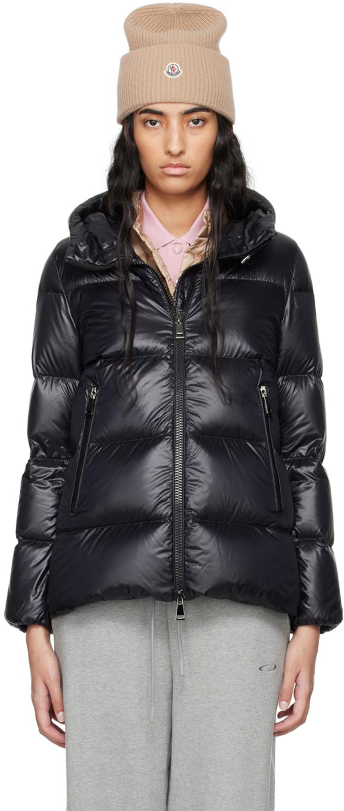 Black Seritte Short Down Jacket by MONCLER