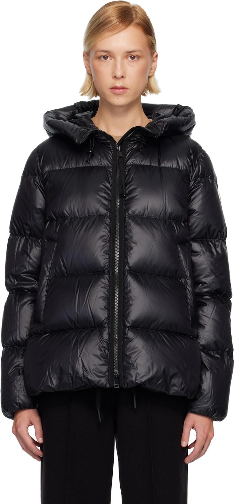 Black Serittes Hooded Short Down Jacket by MONCLER
