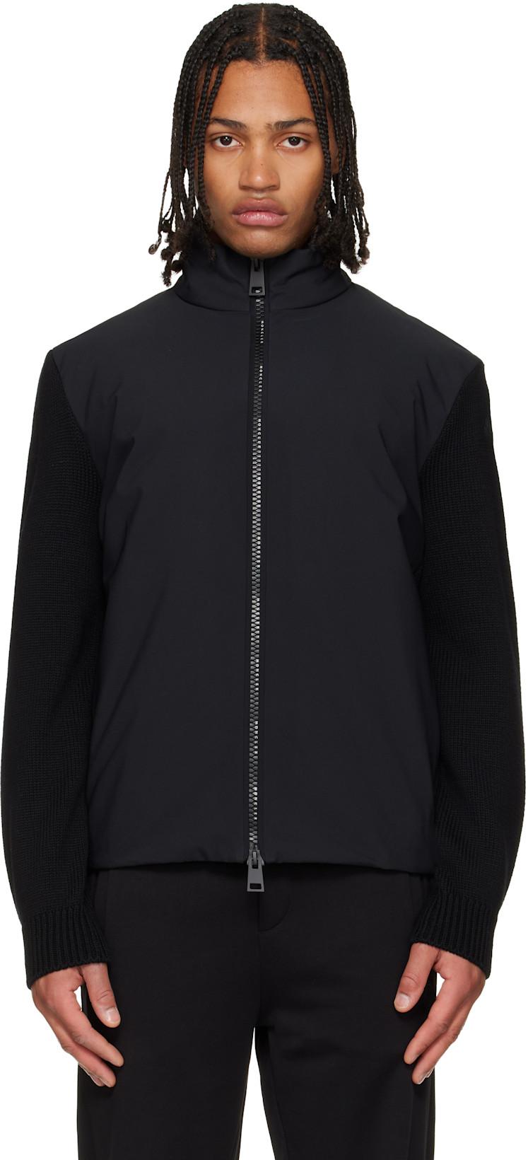 Black Virgin Wool Down Jacket by MONCLER