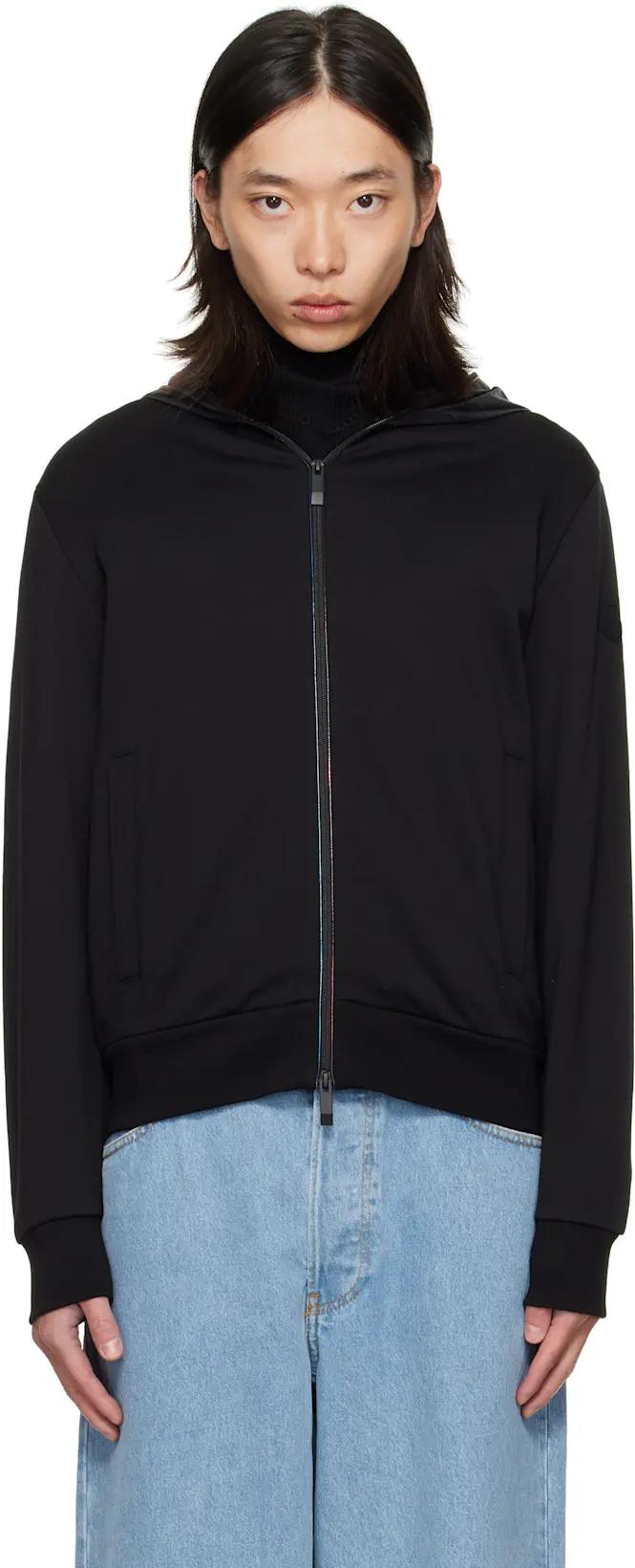 Black Zip Up Cardigan Jacket by MONCLER