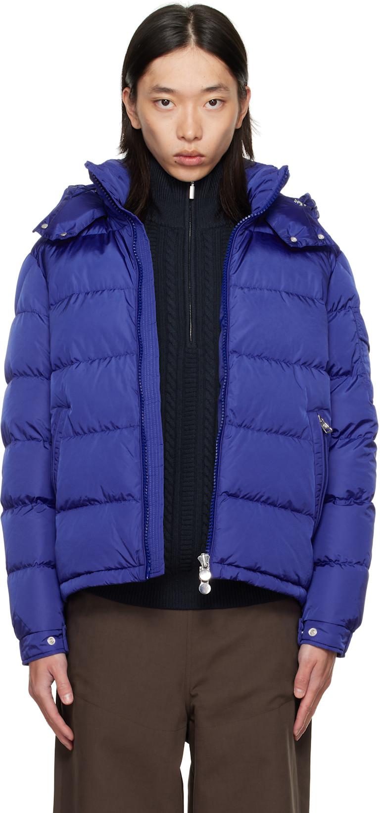 Blue Maya Short Down Jacket by MONCLER
