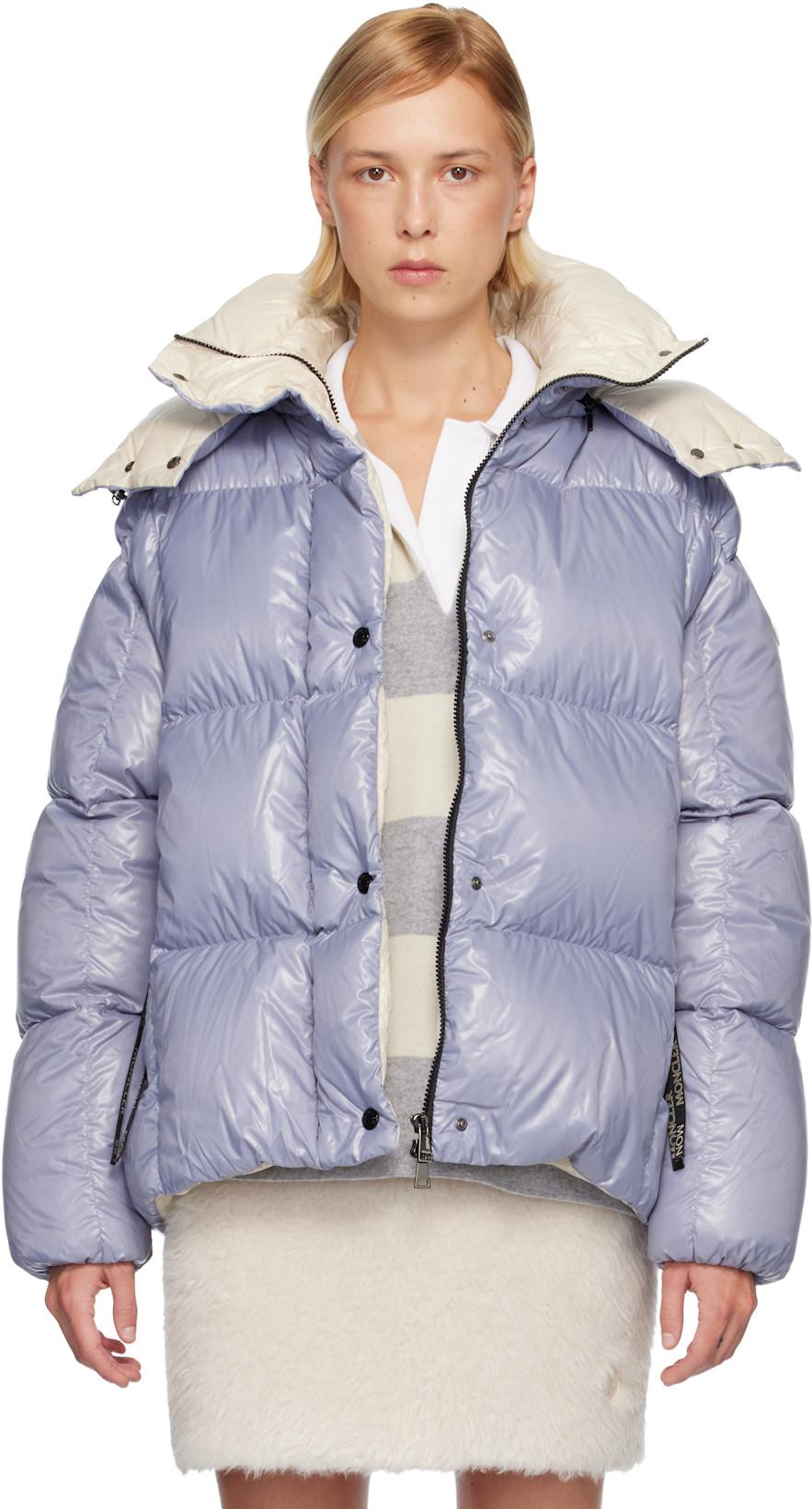 Blue Parana Hooded Short Down Jacket by MONCLER