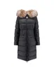 Boedic shearling-trim down coat by MONCLER