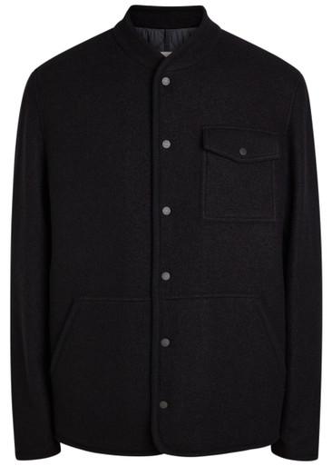 Boiled wool overshirt by MONCLER