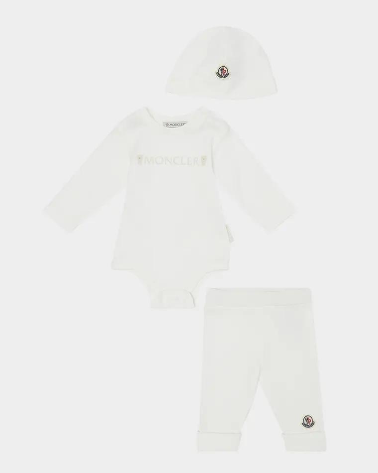 Boy's Bodysuit, Pants, and Hat Gift Set, Size 0M-6M by MONCLER