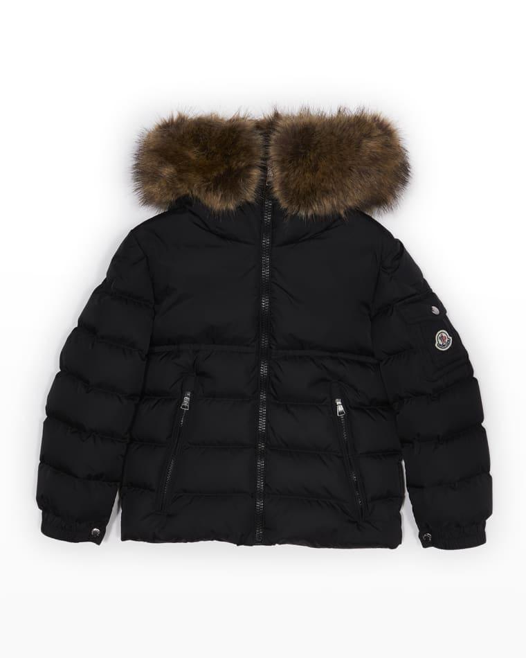 Boy's Byron Faux Fur Hooded Puffer Jacket, Size 8-14 by MONCLER
