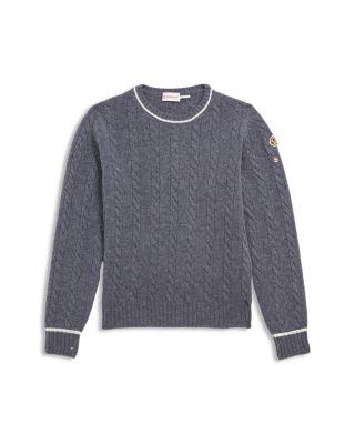 Boys' Crew Neck Cable Knit Sweater - Big Kid by MONCLER
