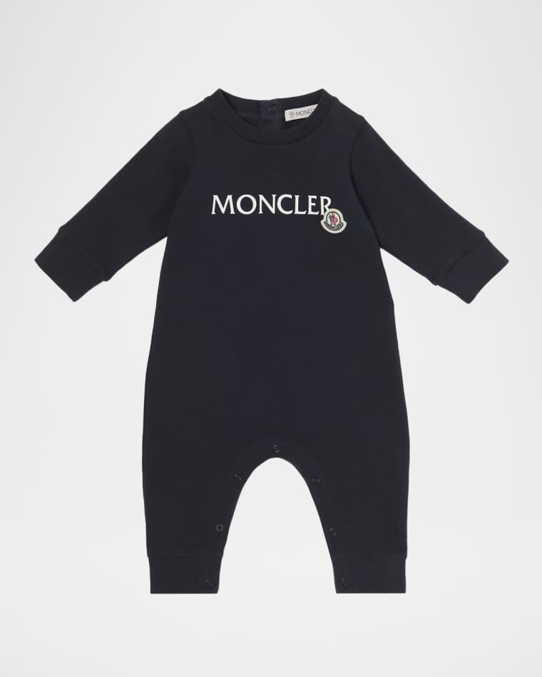 Boy's Logo Cotton Baby Grow Romper, Size 1M-18 by MONCLER