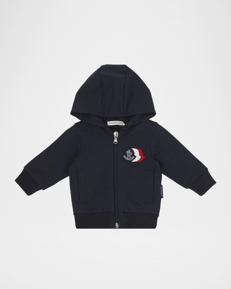 Boy's Logo Cotton Zip-Front Hoodie, Size 6M-3 by MONCLER