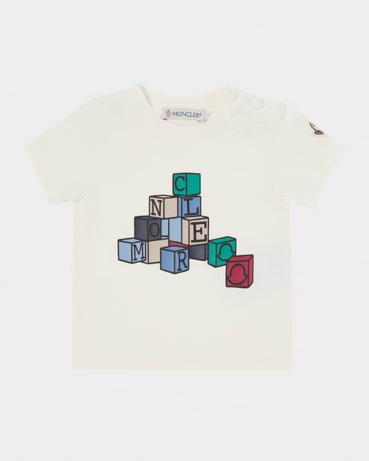 Boy's Logo Motif Short-Sleeve Cotton T-Shirt, Size 3M-3 by MONCLER