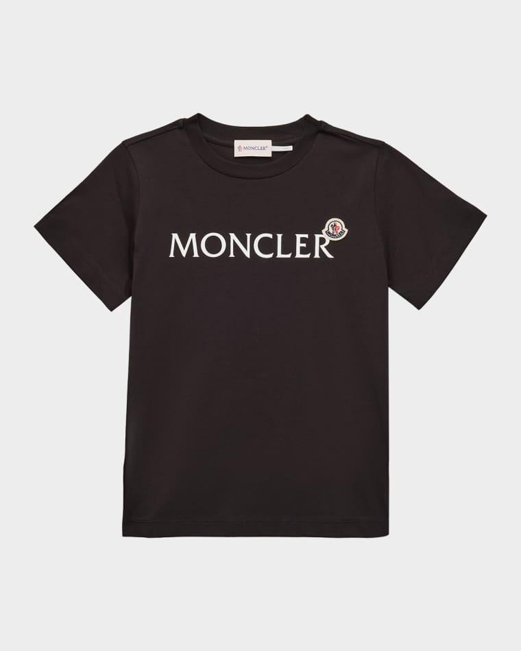 Boy's Logo Short-Sleeved Cotton T-Shirt, Size 8-10 by MONCLER