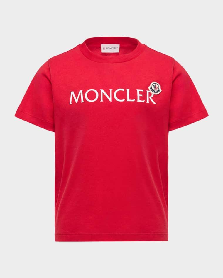 Boy's Logo Short-Sleeved Cotton T-Shirt, Size 8-10 by MONCLER