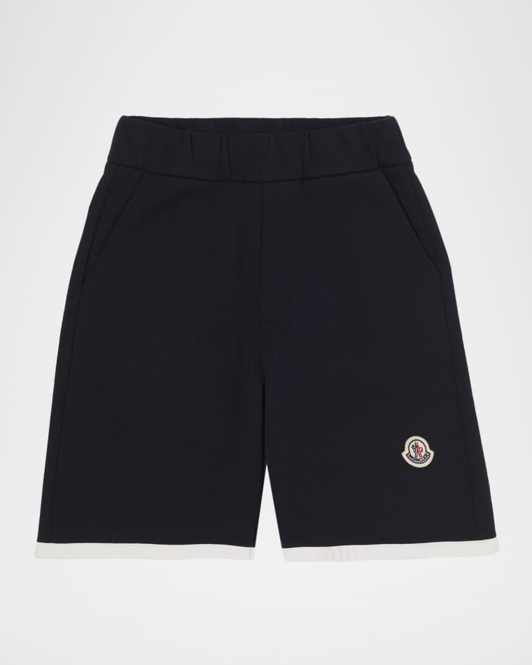 Boy's Logo Stretch Cotton Fleece Shorts, Size 12-14 by MONCLER