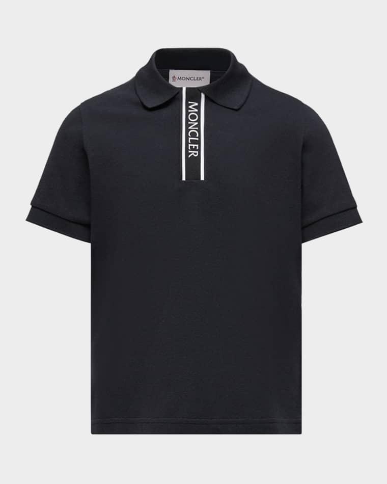 Boy's Logo-Trim Cotton Pique Polo, Size 12-14 by MONCLER