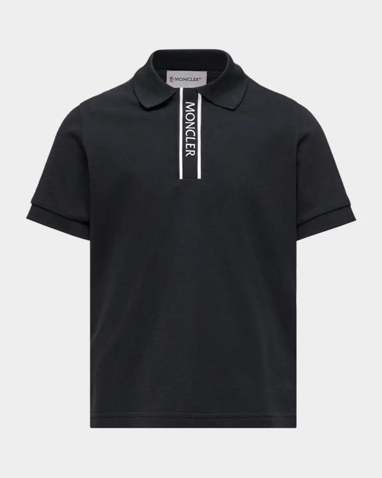 Boy's Logo-Trim Cotton Pique Polo, Size 8-10 by MONCLER
