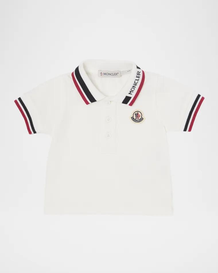 Boy's Tipped Short-Sleeve Polo Shirt, Size 12M-3 by MONCLER