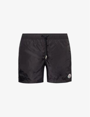 Brand-patch regular-fit swim shorts by MONCLER