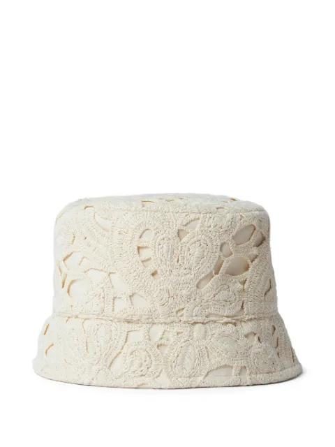 Broderie Anglaise bucket hat by MONCLER