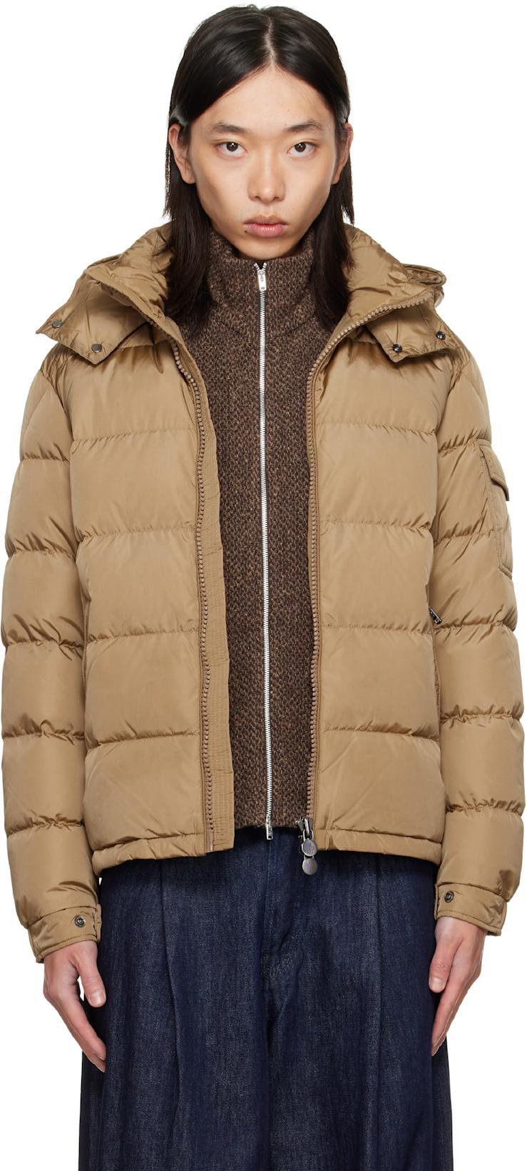 Brown Maya Short Down Jacket by MONCLER