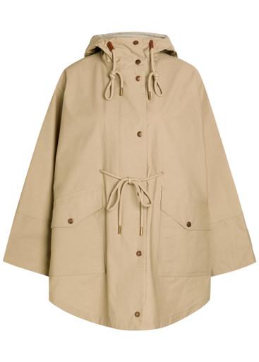 Brunnera logo-appliquéd cotton-blend parka coat by MONCLER