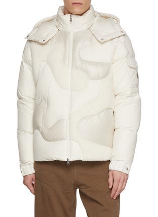 Candes Hooded Abstract Quilt Puffer Jacket by MONCLER
