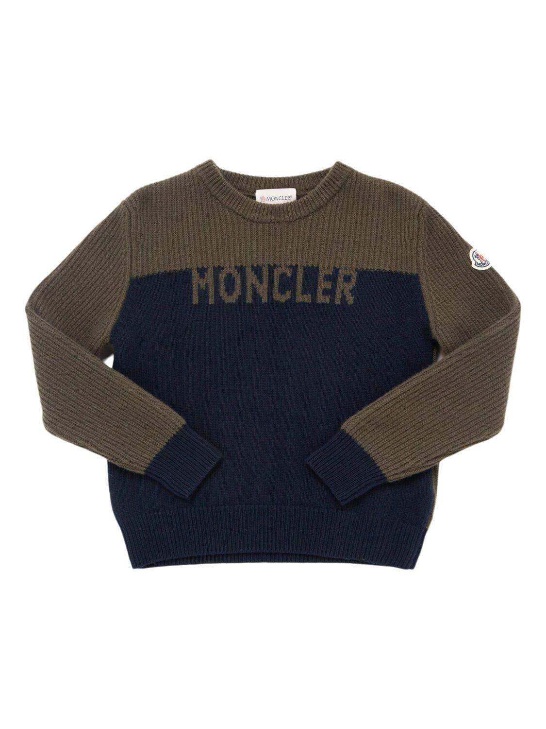 Carded Virgin Wool Crewneck Sweater by MONCLER