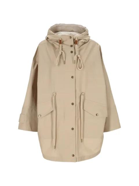 Carex drawstring-hoodied coat by MONCLER