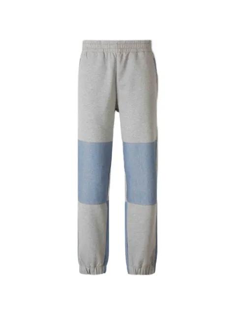Chambray panelled pocket track pants by MONCLER