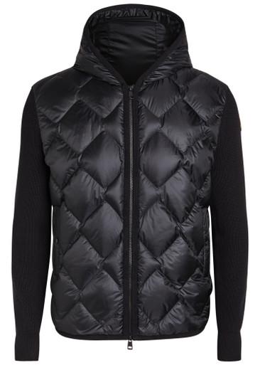 Close-knit and nylon jacket by MONCLER