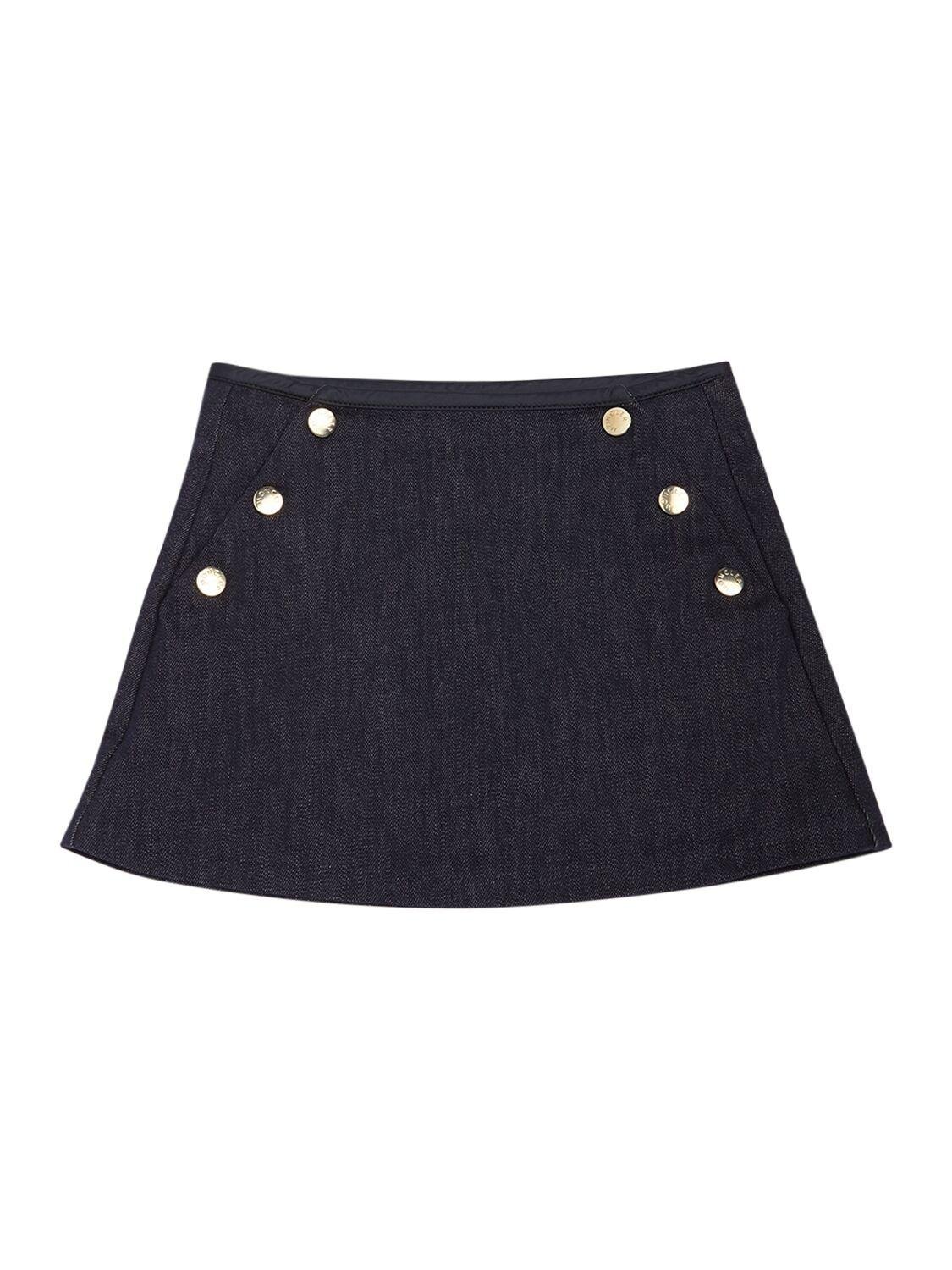 Cotton Denim Mini Skirt by MONCLER