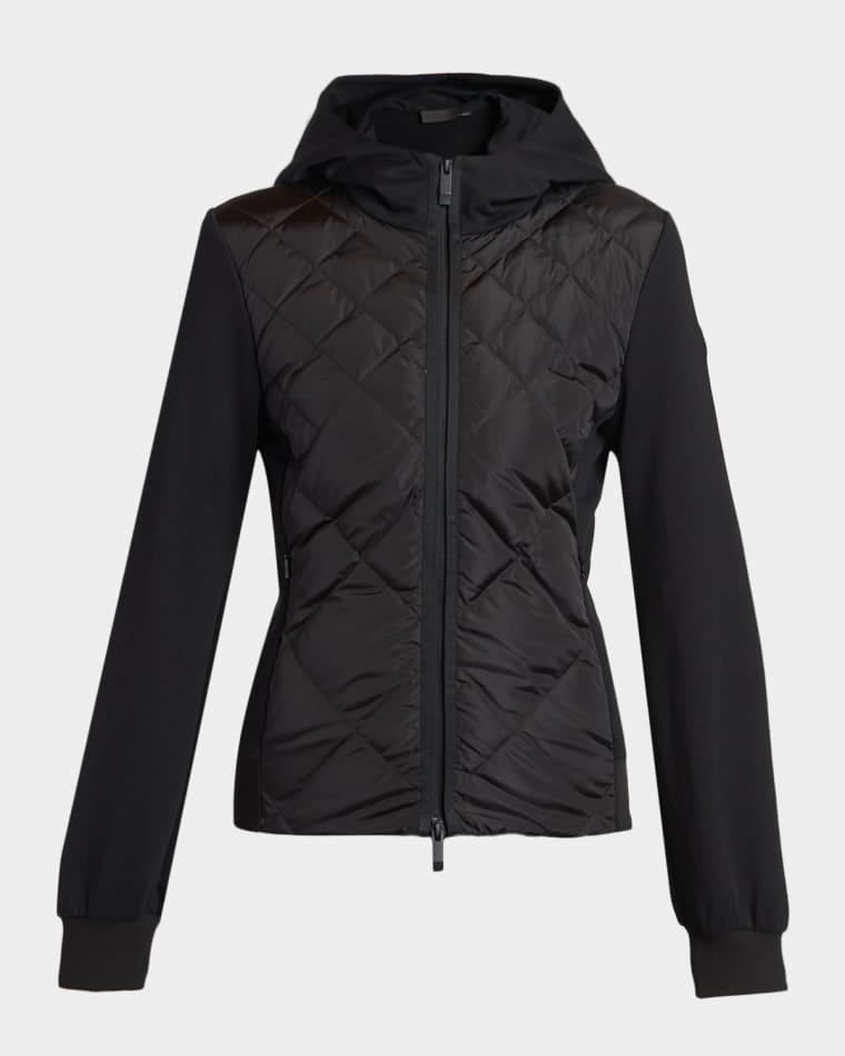 Cotton Fleece Padded Zip-Up Hoodie by MONCLER