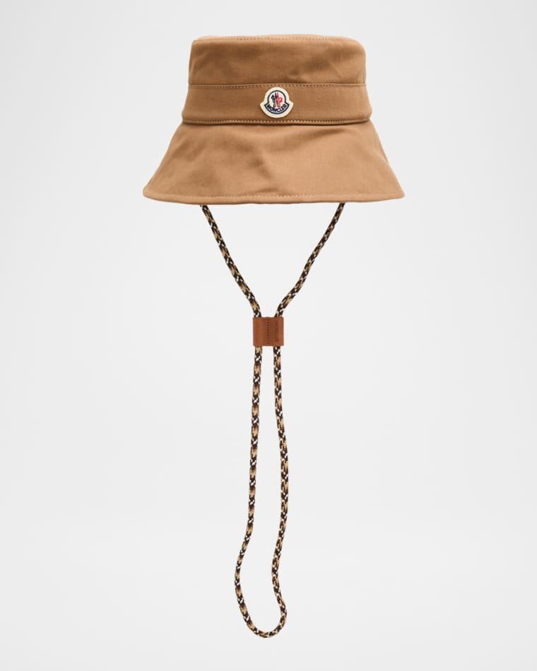Cotton Gabardine Logo Bucket Hat by MONCLER