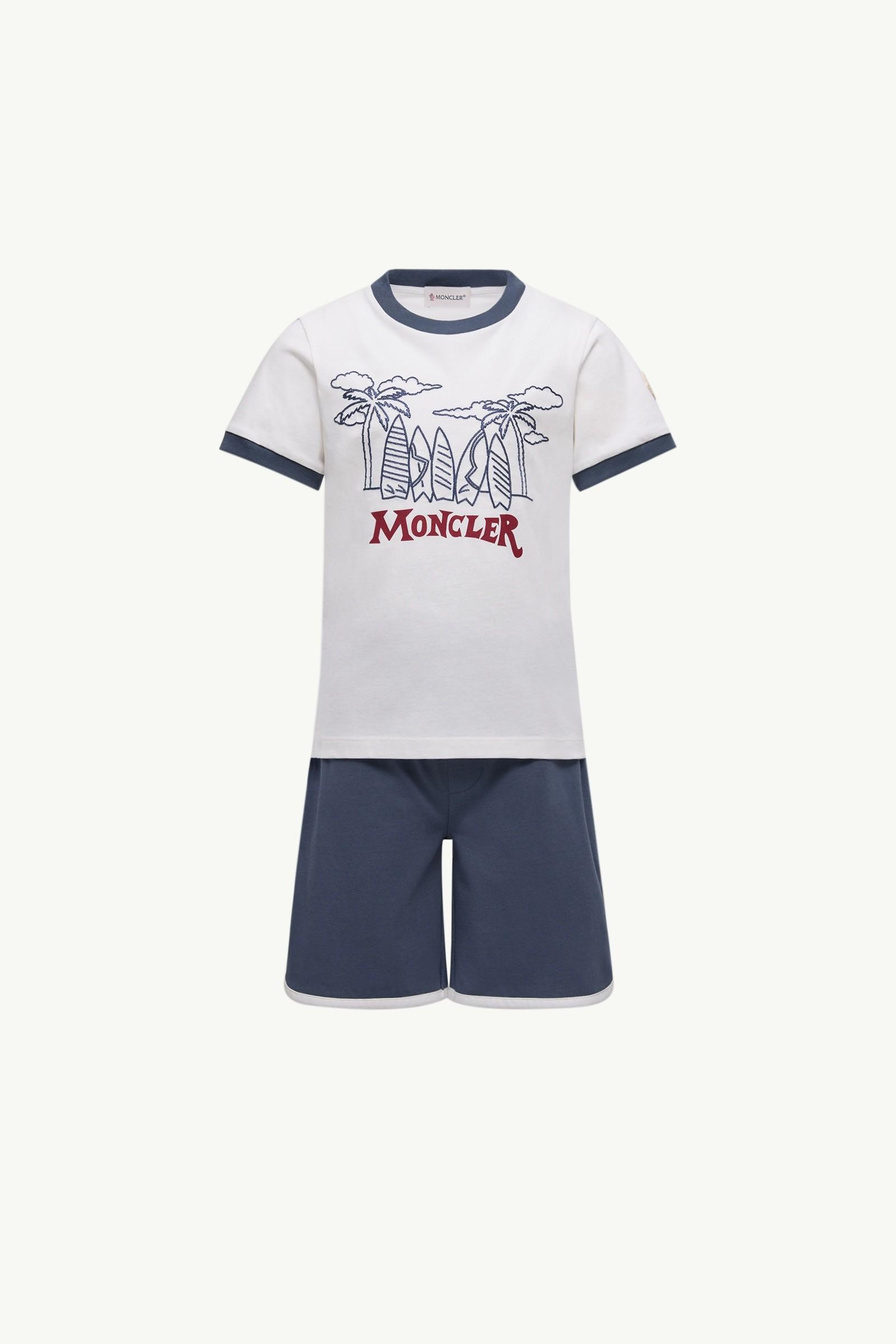 Cotton Jersey Top And Shorts Set by MONCLER