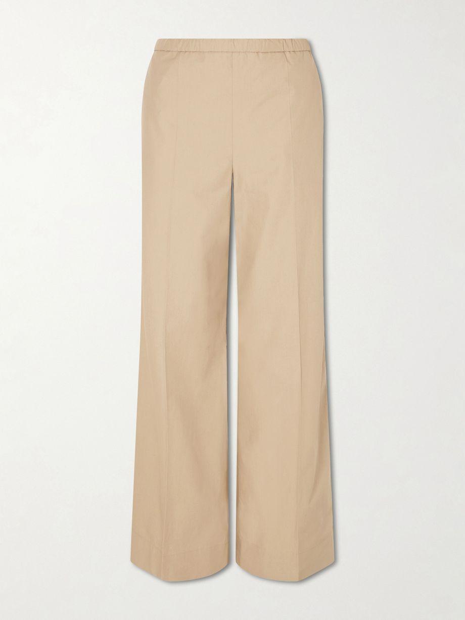 Cotton-poplin wide-leg pants by MONCLER