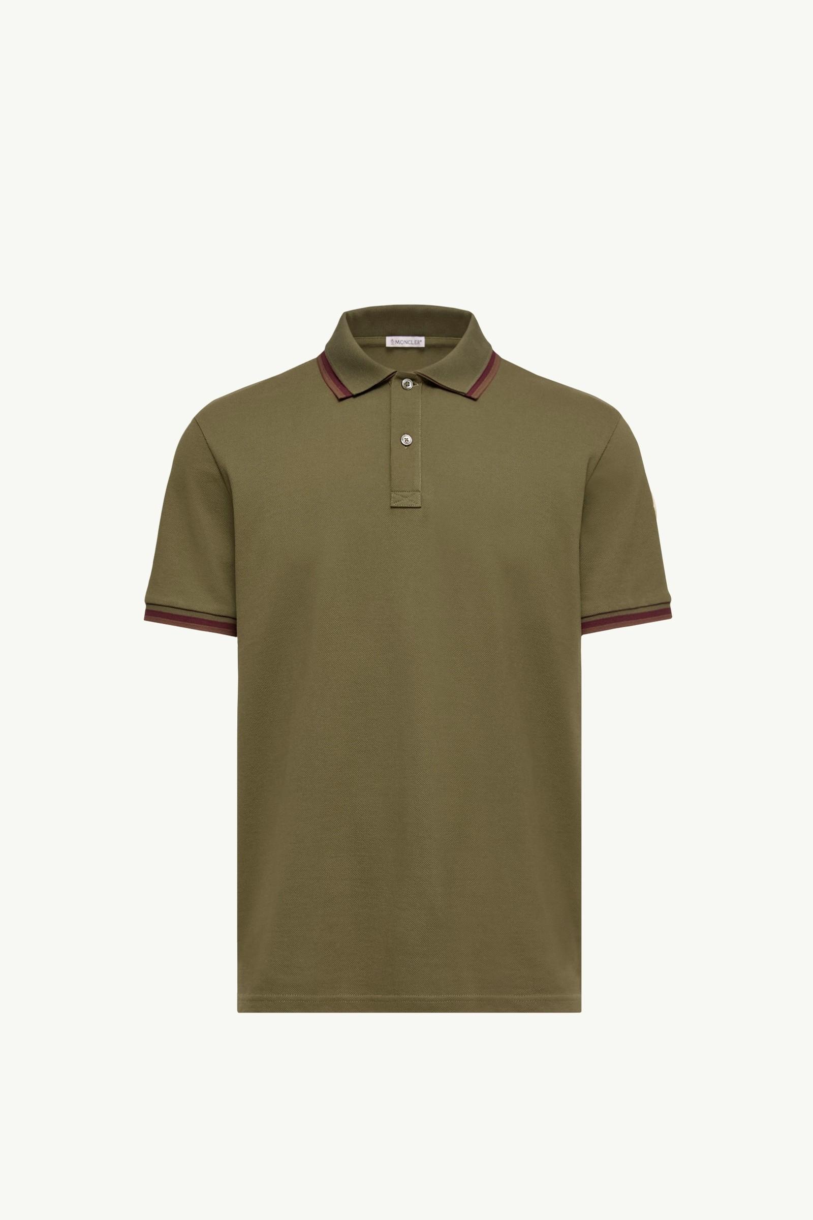 Double Collar Cotton Piquet Polo Shirt by MONCLER