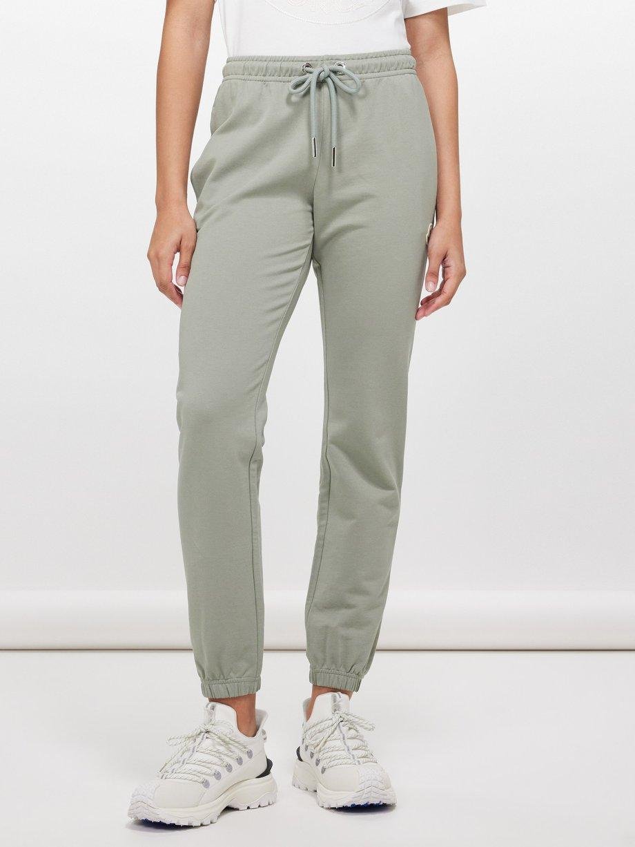 Drawstring-waist cotton-jersey track pants by MONCLER