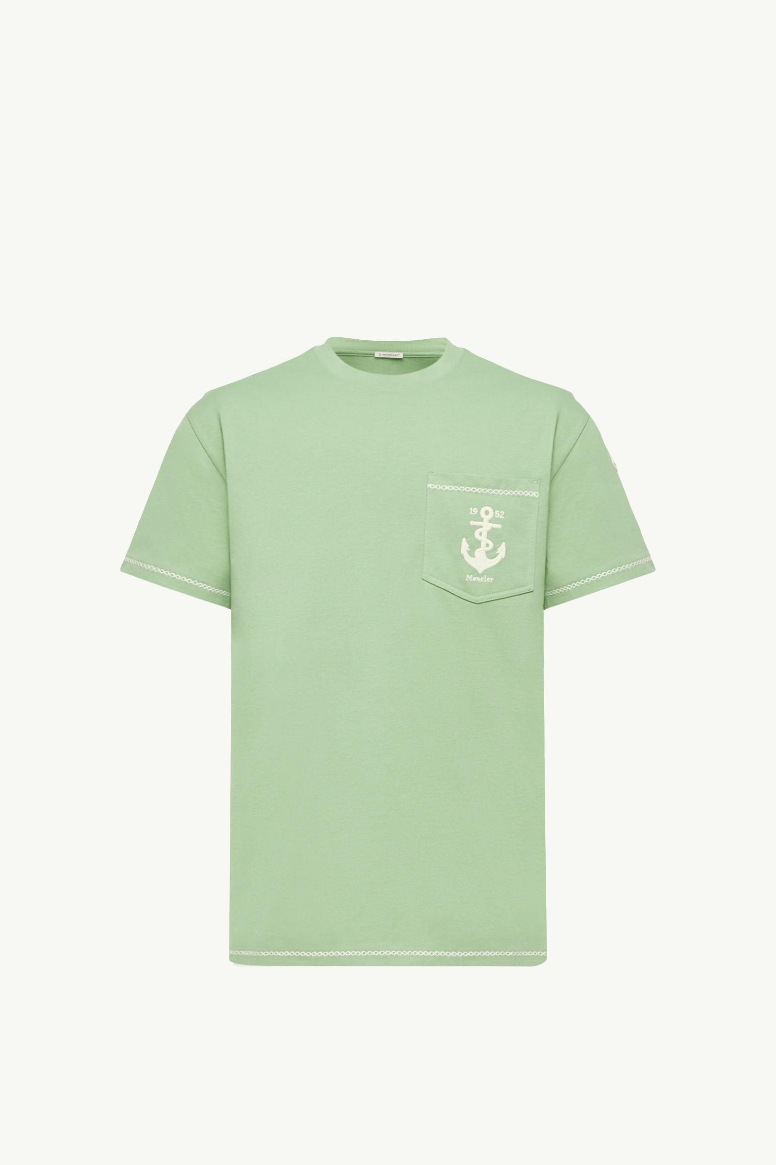 Embroidered Anchor Cotton T-Shirt by MONCLER