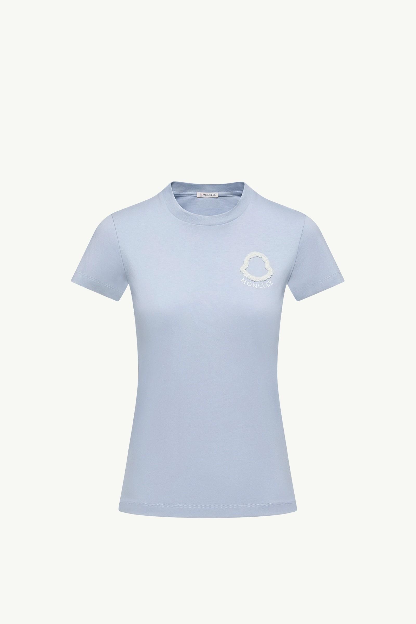 Embroidered Logo Cotton T-Shirt by MONCLER