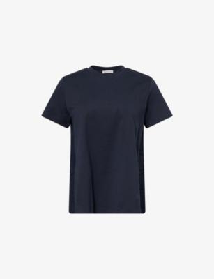 Embroidered Logo Cotton T-shirt by MONCLER