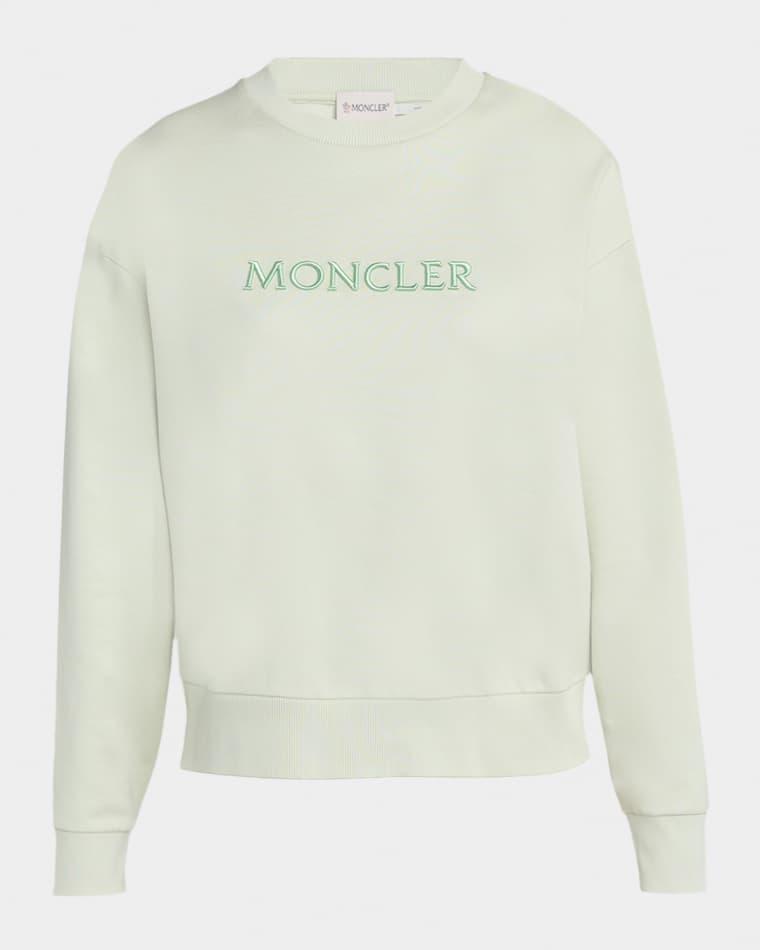 Embroidered Logo Crewneck Sweatshirt by MONCLER