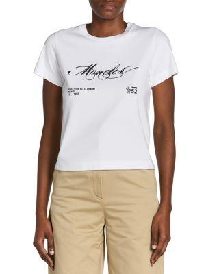 Embroidered Logo Tee by MONCLER
