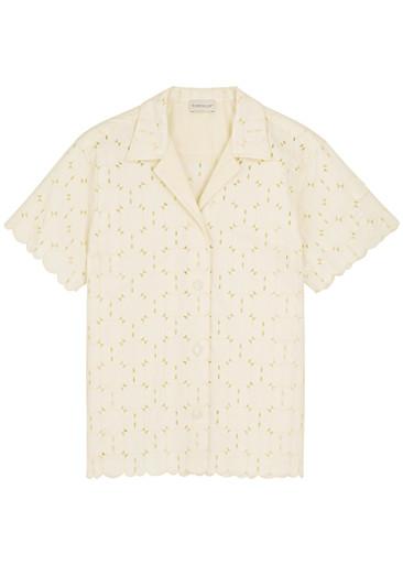Embroidered cotton-blend shirt by MONCLER