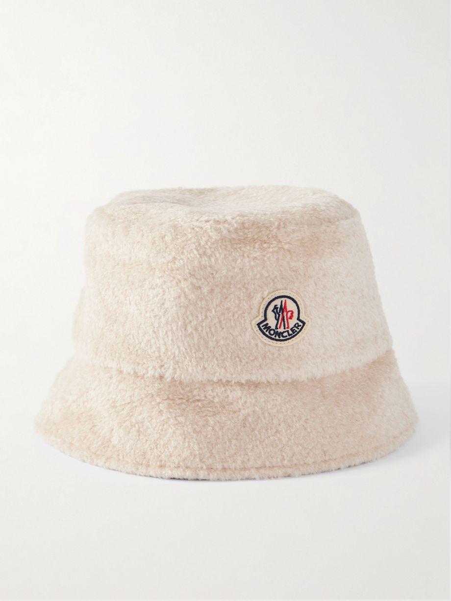 Embroidered fleece bucket hat by MONCLER