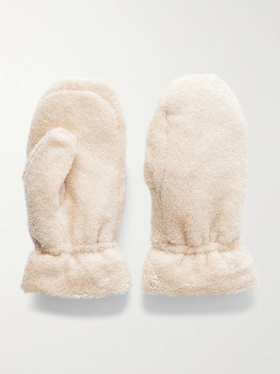 Embroidered fleece gloves by MONCLER