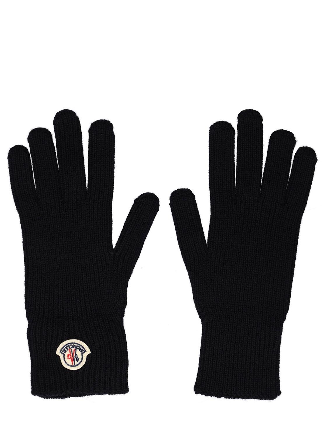 Extrafine Wool Tricot Gloves by MONCLER