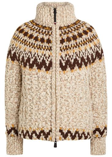 Fair Isle wool-blend jumper by MONCLER